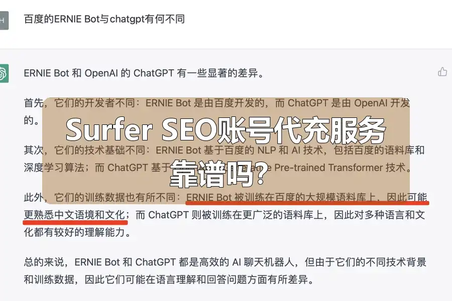 Surfer SEO账号代充服务靠谱吗？