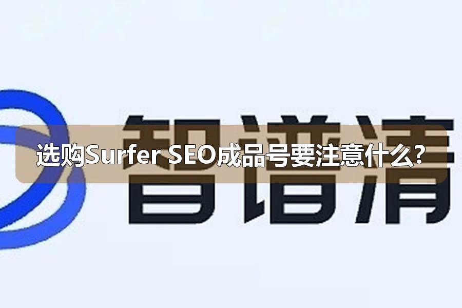选购Surfer SEO成品号要注意什么?